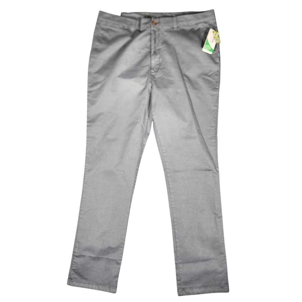 True Nation Chinos Mens 44X34 Taper Fit Blue Gray Stretch Tencel DXL NEW